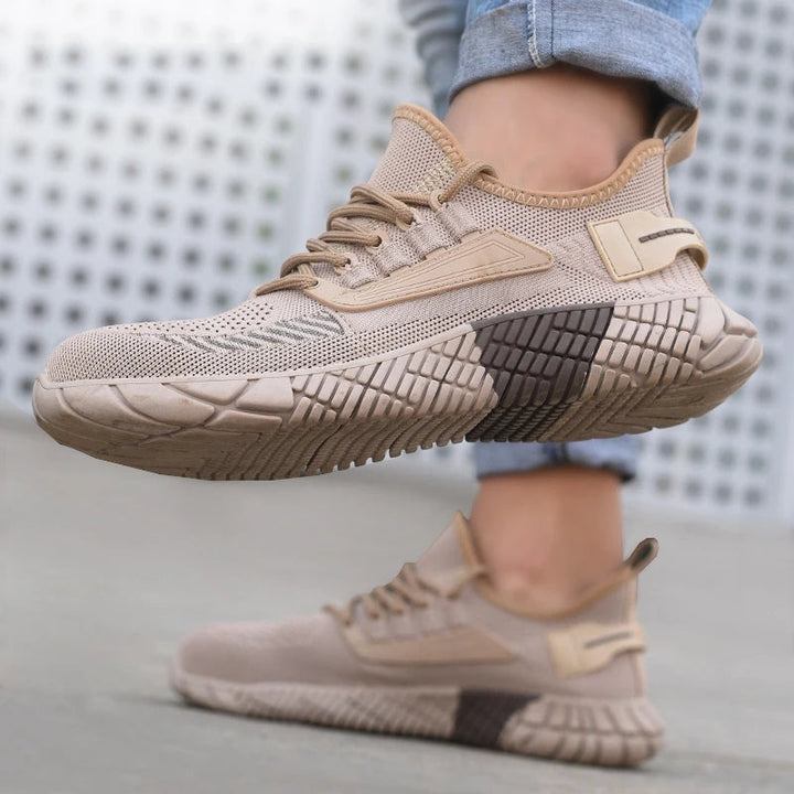 Duurzame heren werkschoenen Dario (stalen neus) zijaanzicht; robuust design voor zwaar werk.