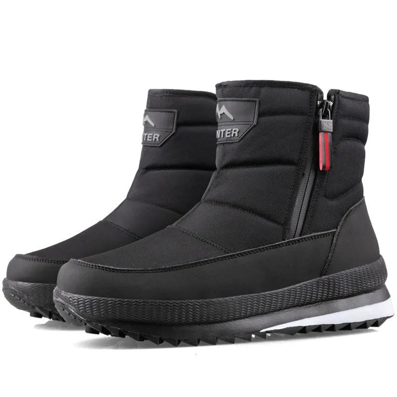 Heren warme en waterdichte winterboots met antislipzool, perfect voor comfort en veiligheid in de sneeuw.