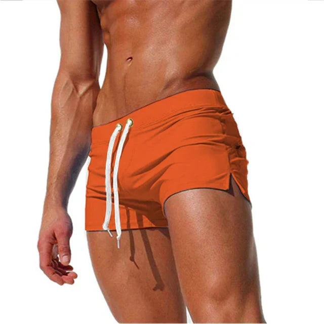 Heren zwemshorts met elastische tailleband en zakken, sneldrogend en ademend.