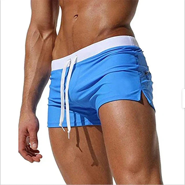 Sneldrogende heren zwemshorts met zakken, ideaal voor strand en watersport.