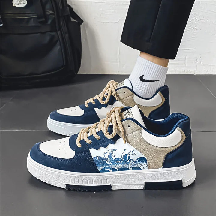 Man draagt comfortabele BERG heren casual schoenen, toont veelzijdigheid en stijl in dagelijkse mode.