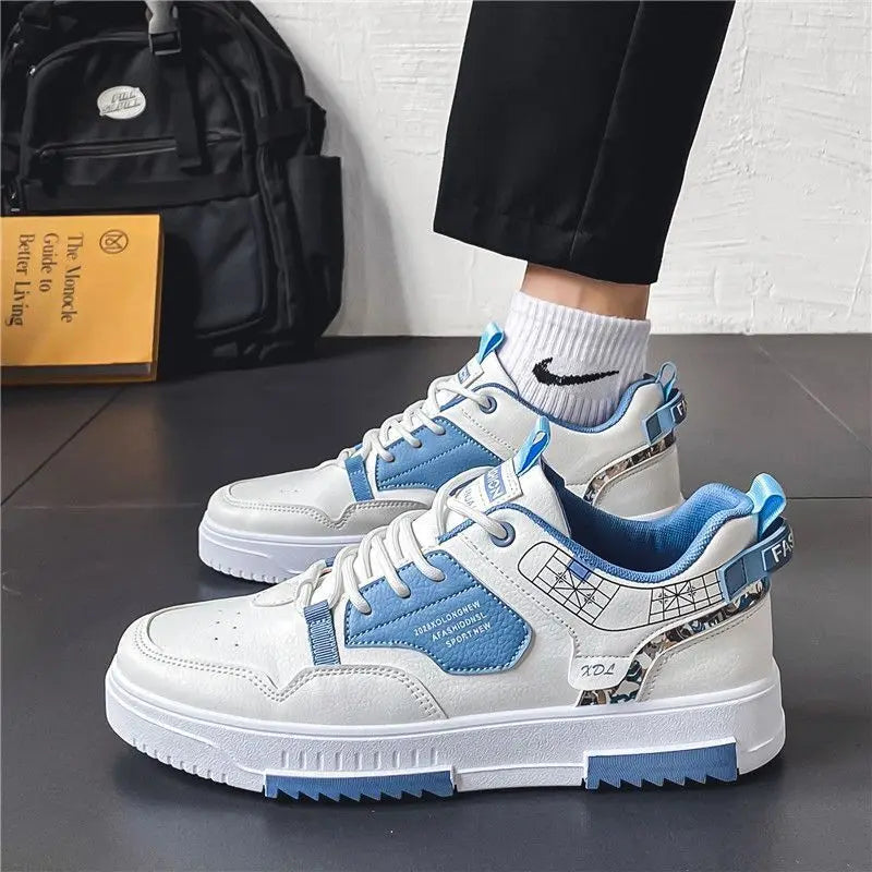 Bovenkant BERG heren sneaker, met focus op ademend bovenwerk en veters. Stijlvol en functioneel.
