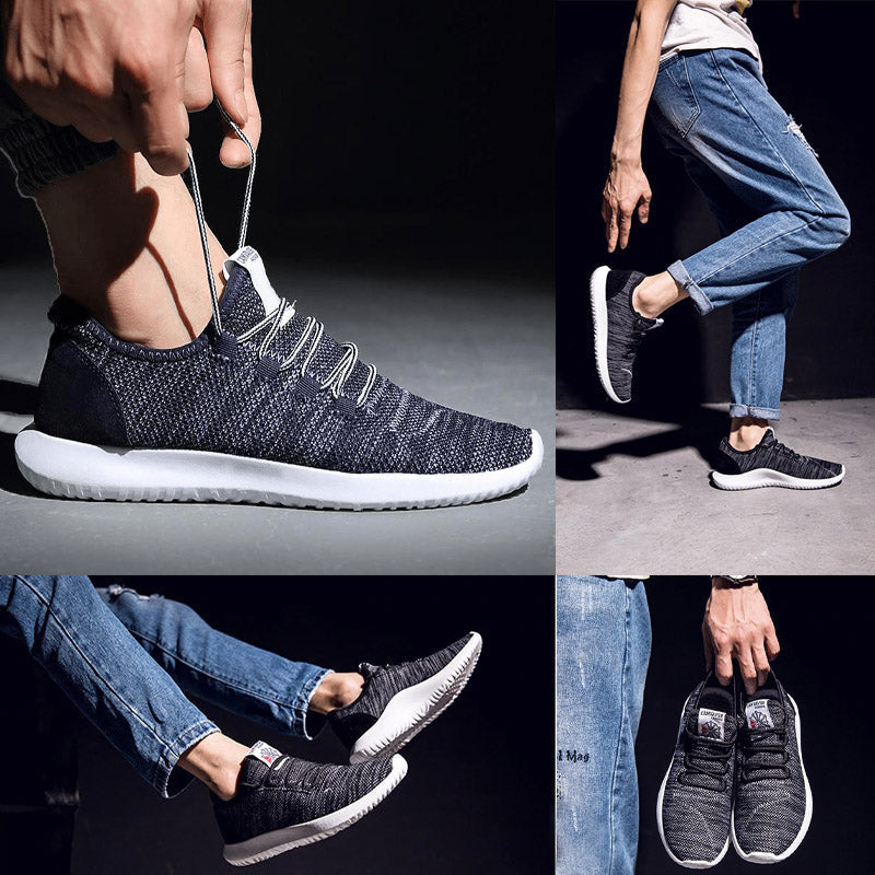 Heren comfortabele beige sneakers, ideaal voor een relaxte, sportieve look.