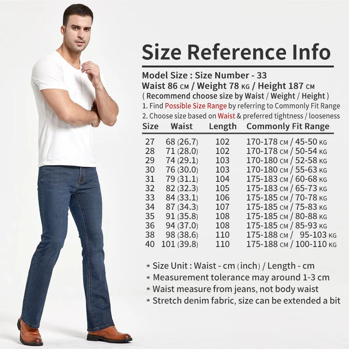 Stijlvolle blauwe heren jeans met boot cut. Een tijdloze keuze voor een smart-casual outfit.