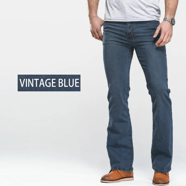Casual heren boot cut jeans. Duurzaam denim, ideaal voor dagelijks gebruik en een relaxte stijl.