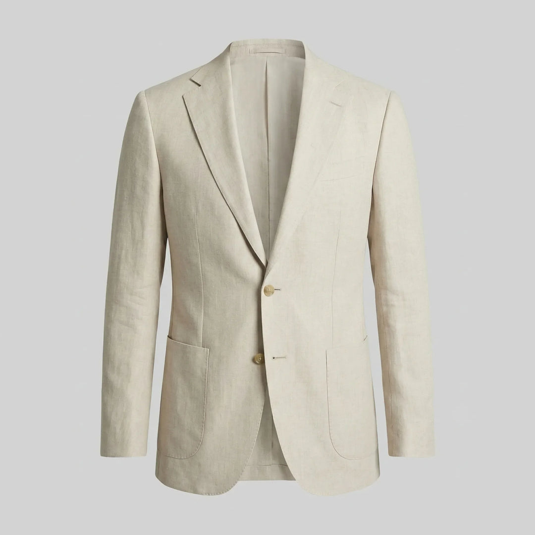 Stijlvolle zwarte heren blazer, single-breasted. Perfect voor lente bruiloften of meetings.
