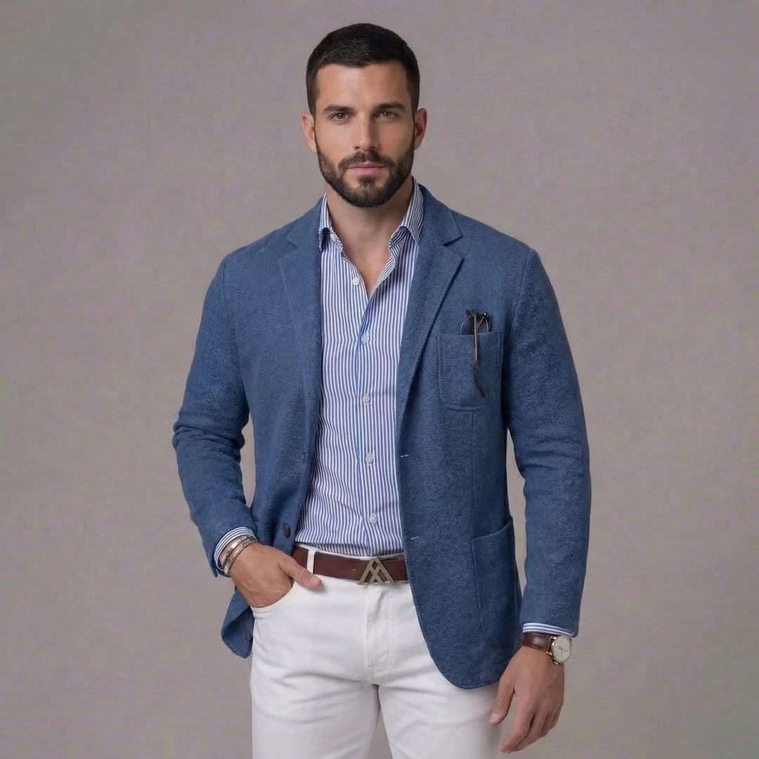 Heren casual blazer met borstzak, stijlvol en veelzijdig voor elke gelegenheid.