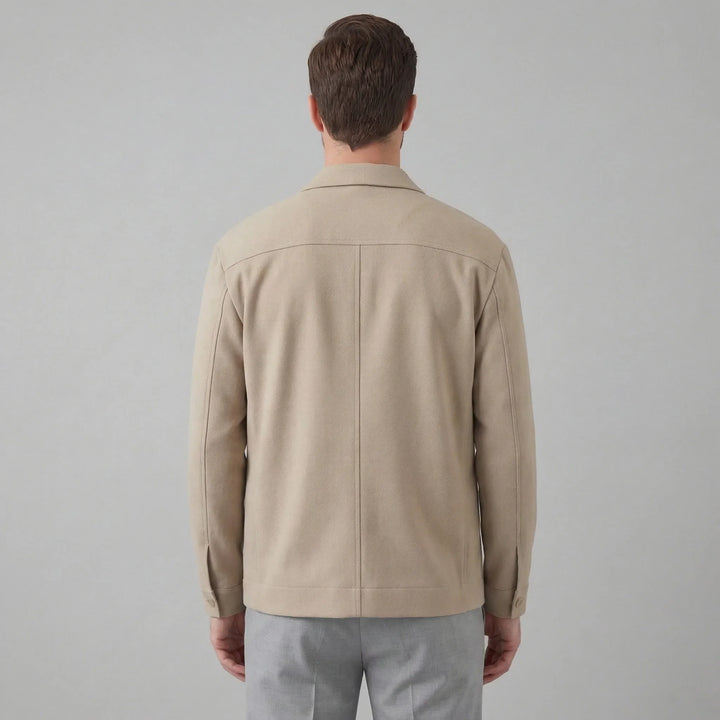 Tijdloze beige unisex blazer met knopen, veelzijdig jasje voor lente, zomer, herfst; ideaal voor elke gelegenheid.