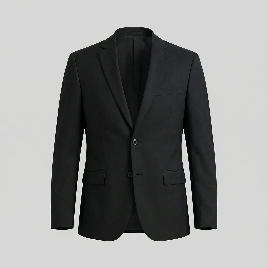 Luxe slimfit heren colbert met lange mouwen; voor een tijdloze en elegante verschijning.
