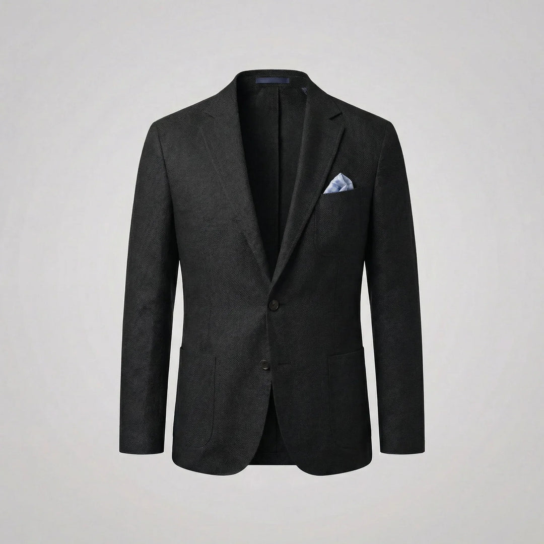 Heren blazer met borstzak, single-breasted en veelzijdig, geschikt voor elke kledingstijl.