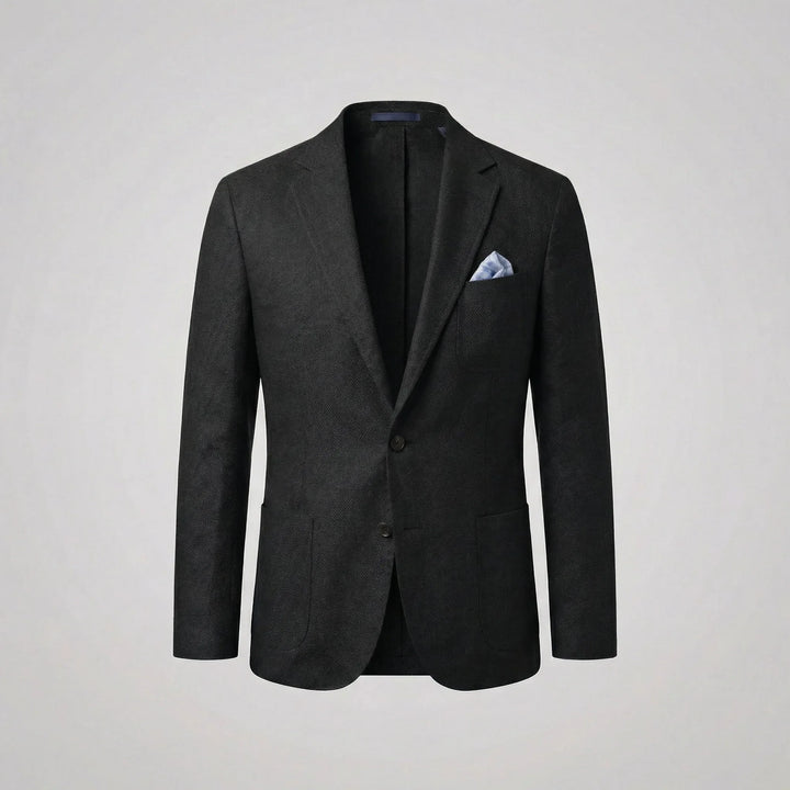Heren blazer met borstzak, single-breasted en veelzijdig, geschikt voor elke kledingstijl.