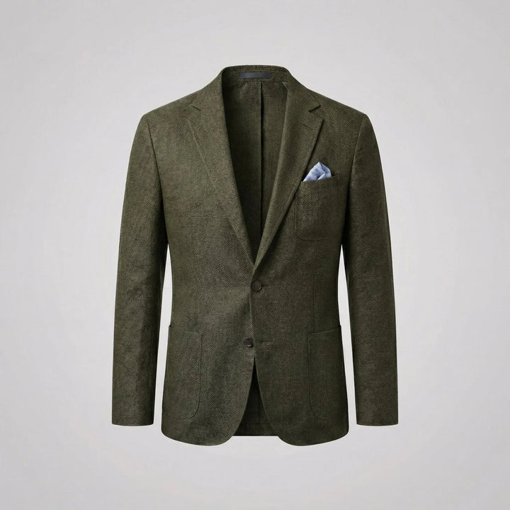 Regular fit heren blazer met borstzak, casual chic en makkelijk te combineren.