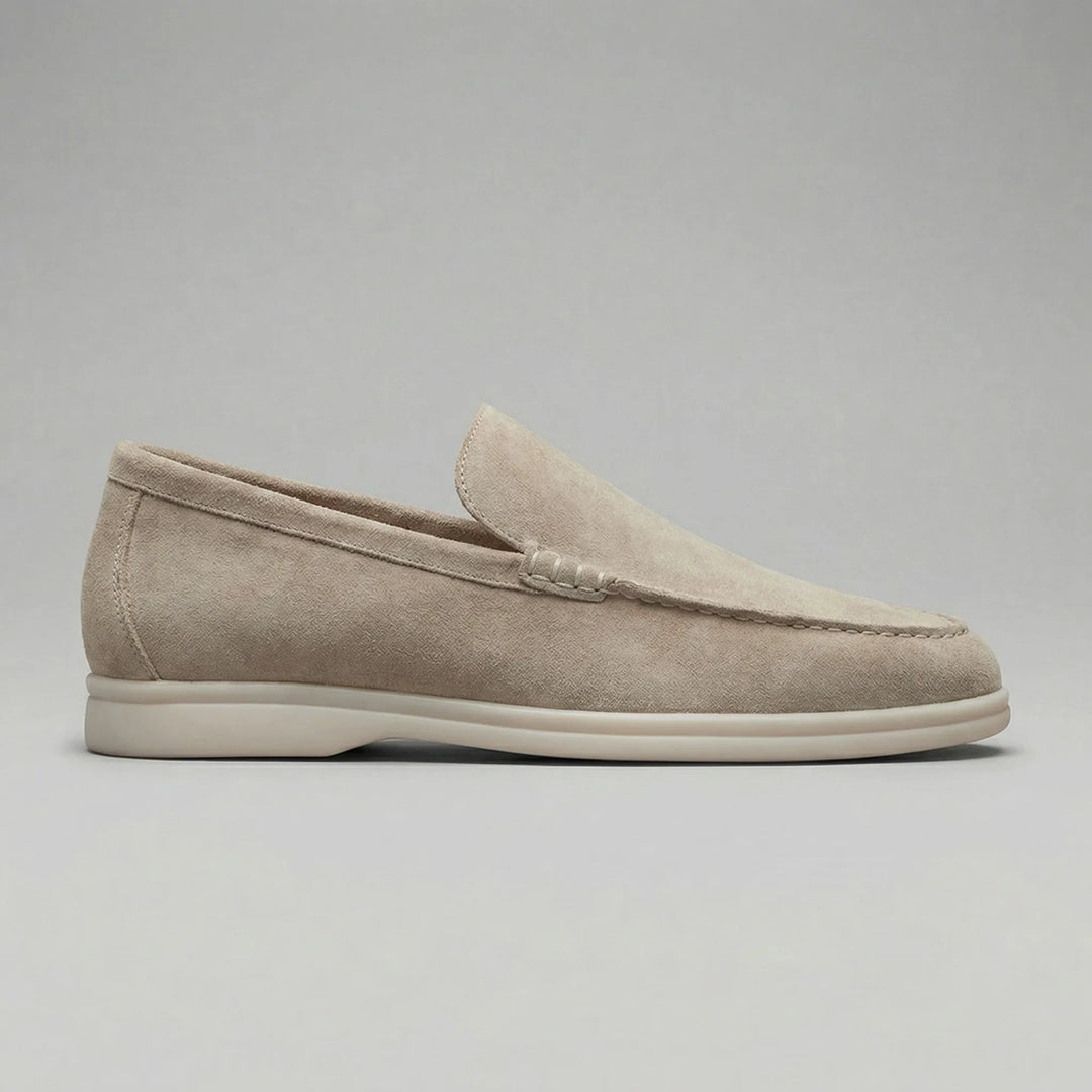 Bruine instapper loafers, elegante en comfortabele platte schoenen voor dames.