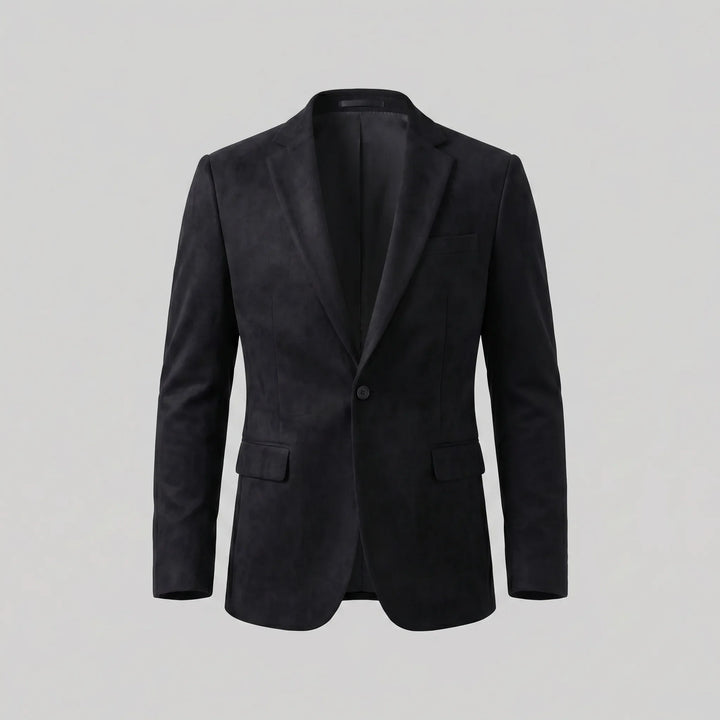 Casual herenjasje, slim fit, met unieke V-hals, perfect voor een trendy look.