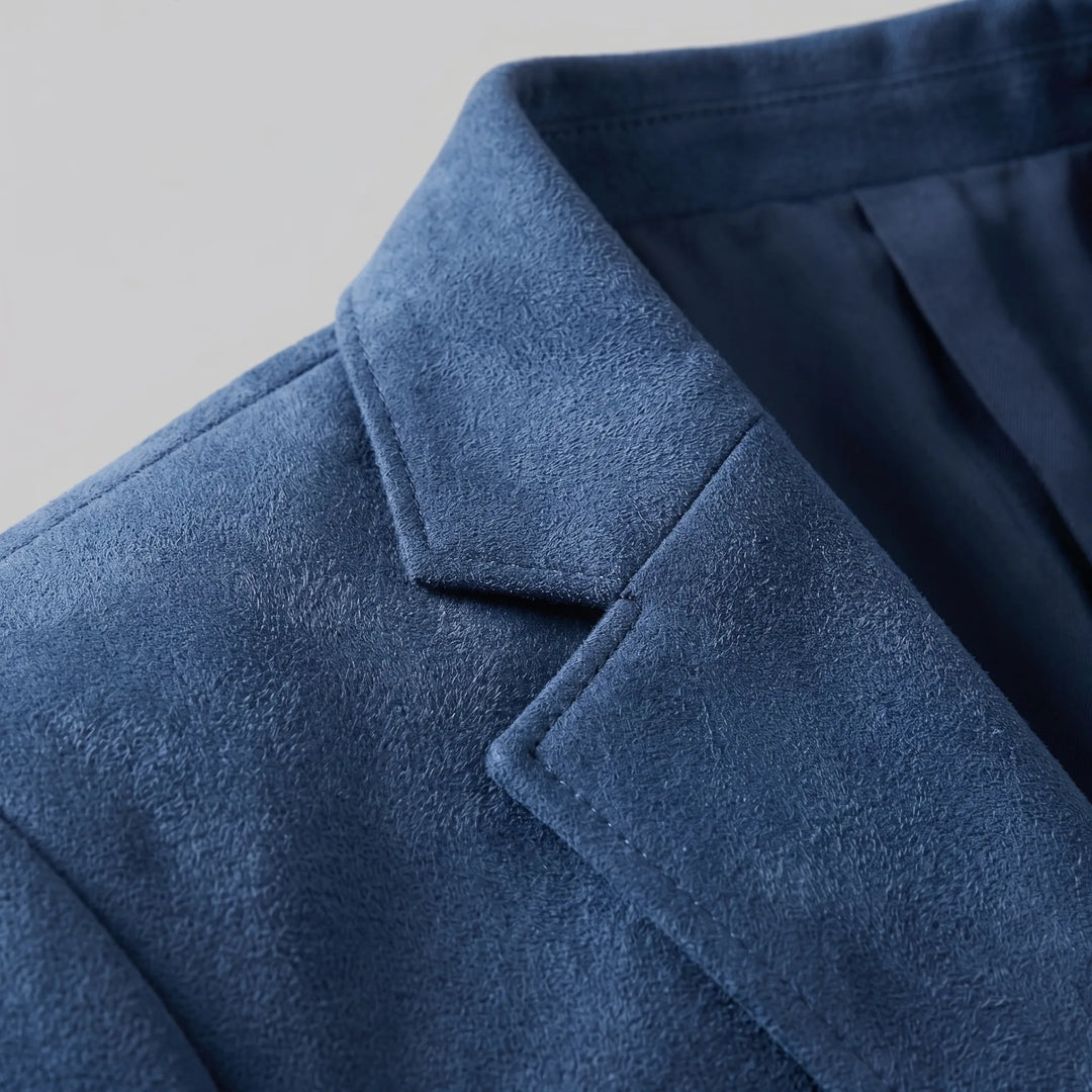Essentiële heren slim fit blazer met V-hals, een must-have voor elke garderobe.