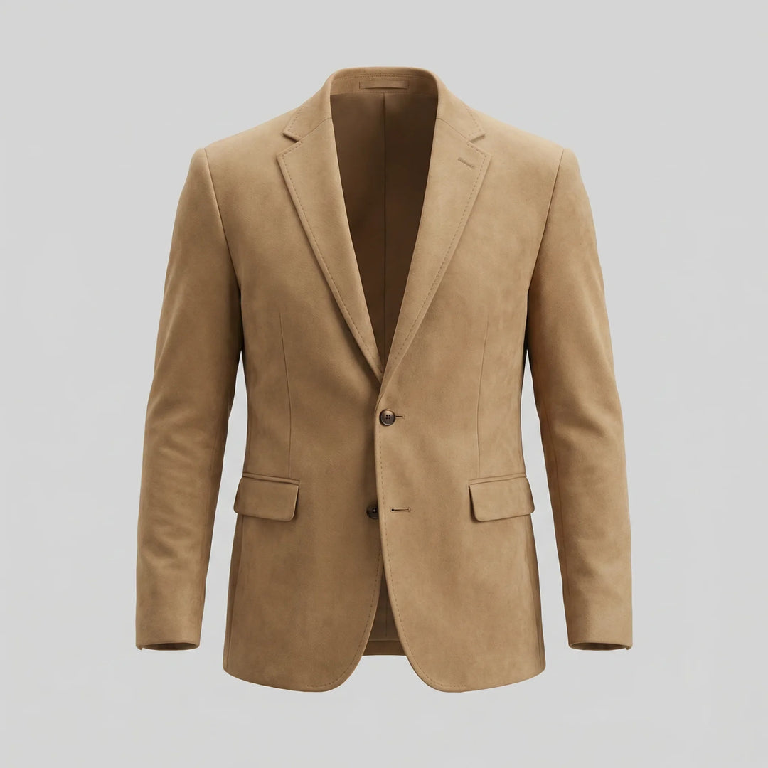 Hoogwaardige heren slim fit blazer met V-hals, tijdloos design en comfort.