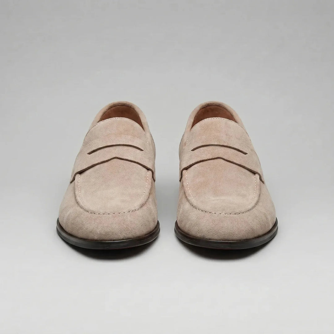 Groene heren klassieke loafers, stijlvol en met veel comfort, voor een unieke uitstraling.