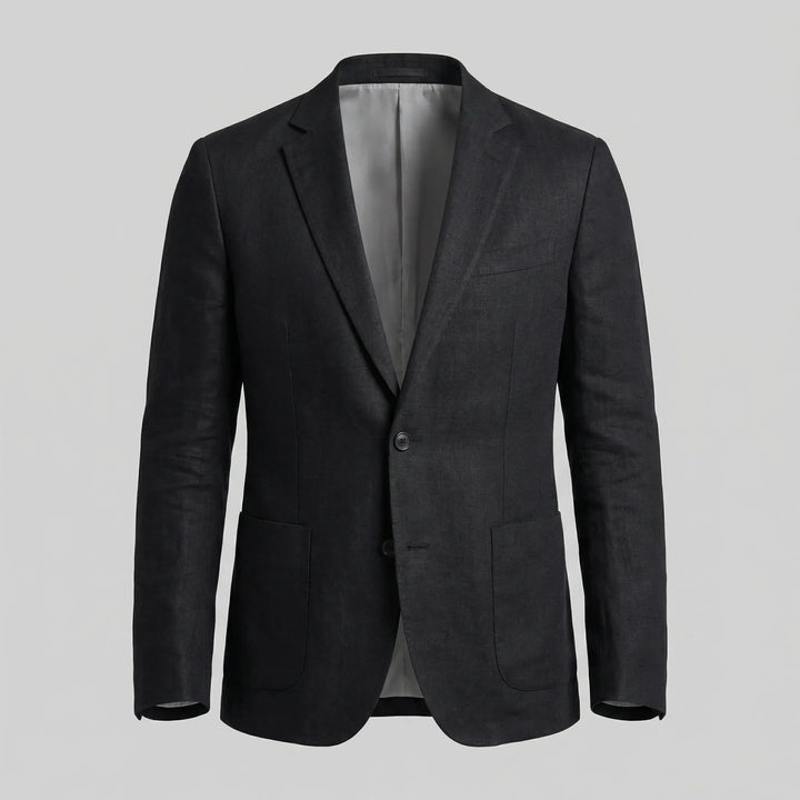 Zwarte slim fit damesblazer met lange mouwen, elegant en comfortabel voor modebewuste vrouwen.