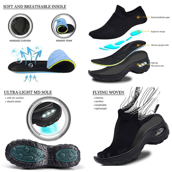 Grijze dames AIR sneakers, neutraal, stijlvol en met superieur loopcomfort.
