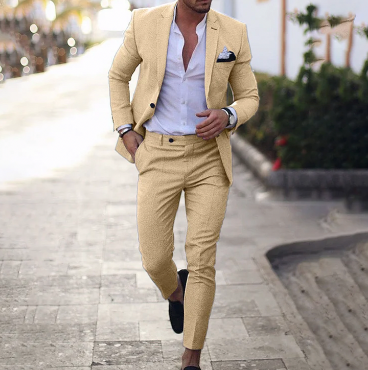 Stijlvol herenpak Lucas, veelzijdig gedragen voor een ontspannen, moderne business casual look, ideaal voor mode.