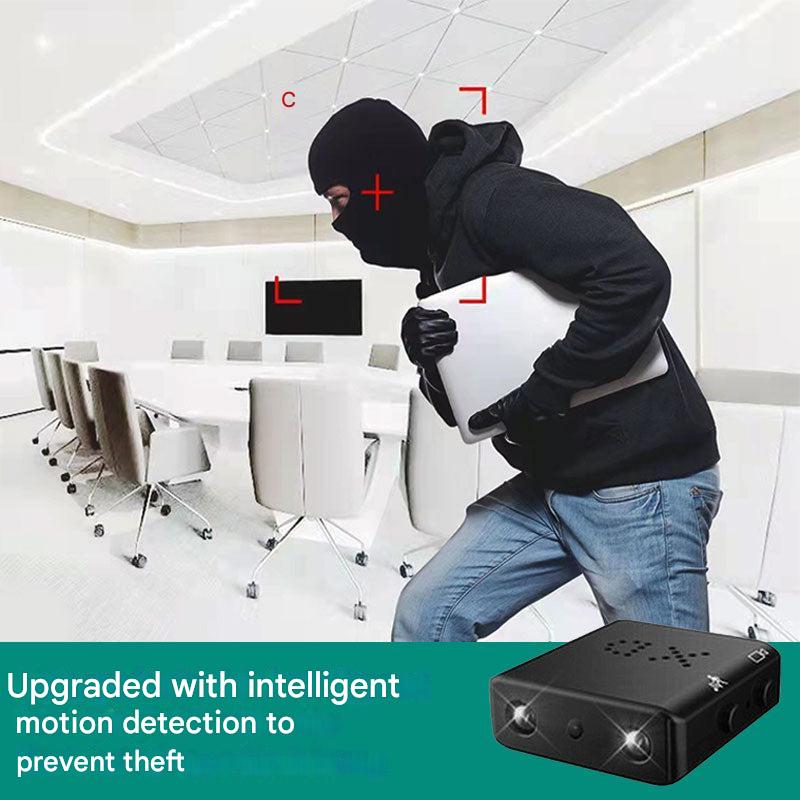 Vigilio HD minicamera met bewegingsdetectie, eenvoudig te plaatsen voor effectieve bewaking.