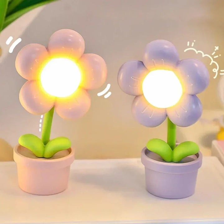 Veelzijdige bloem LED tafellamp, functioneert als nachtlamp, sfeerverlichting en slaapkamer decoratie.