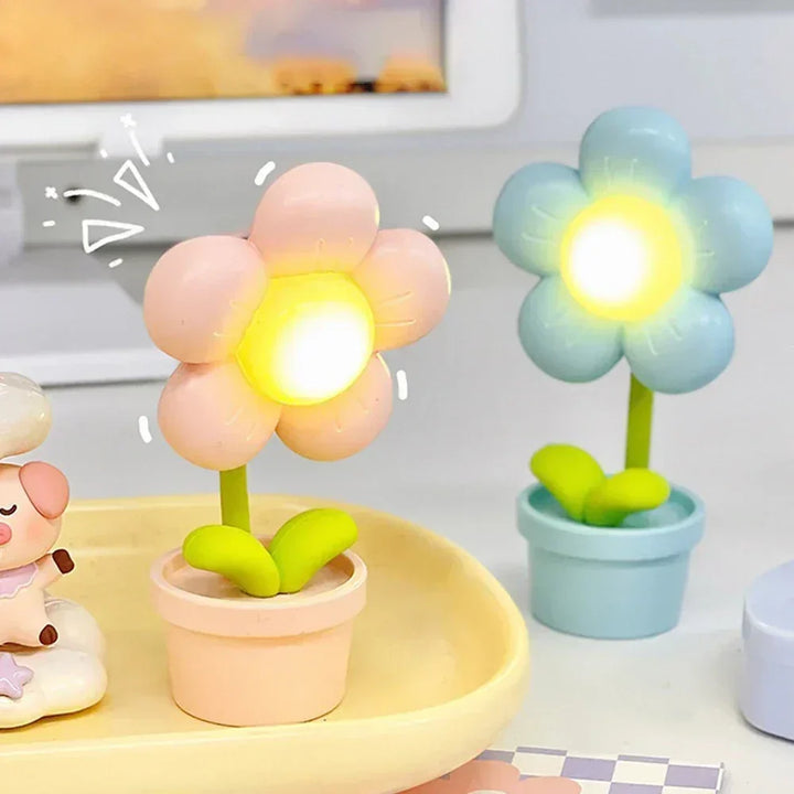 BlossomGlow kleine bloem tafellamp, een rustgevende LED nachtlamp die sfeer toevoegt aan uw interieur.