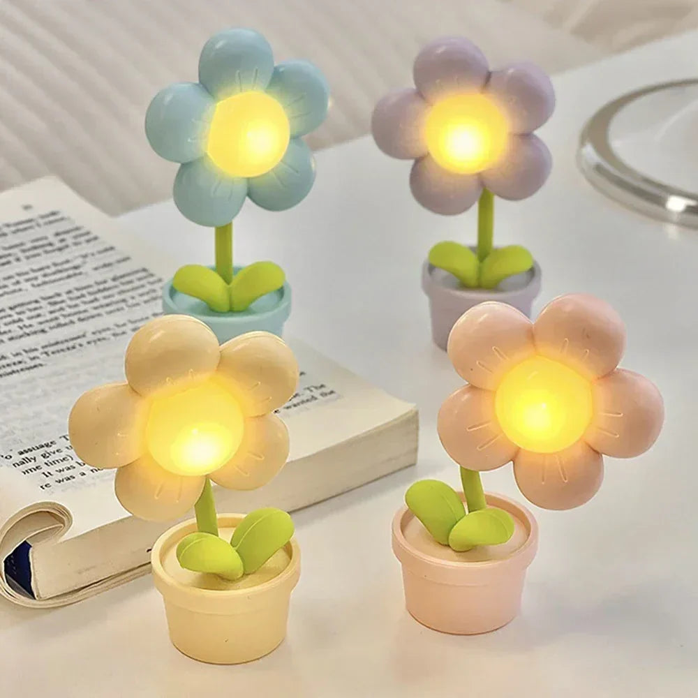 Prachtige LED bloemlamp, een energiezuinige tafellamp die zacht licht en sfeer brengt in elke ruimte.