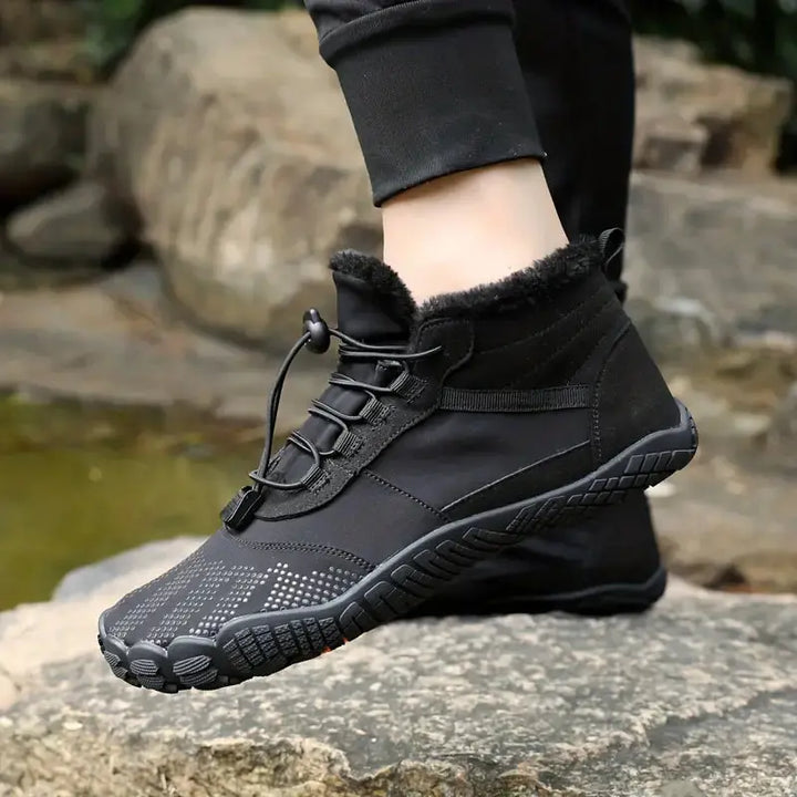 Groene blotevoetschoenen Jesse, comfortabele unisex schoenen met minimale zool voor een natuurlijk blotevoetsgevoel.