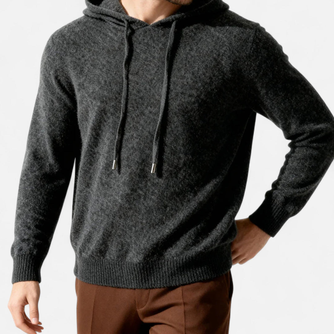 Luxe heren hoodie, minimalistische trui met capuchon, comfortabel en stijlvol voor herfst/winter herenkleding.