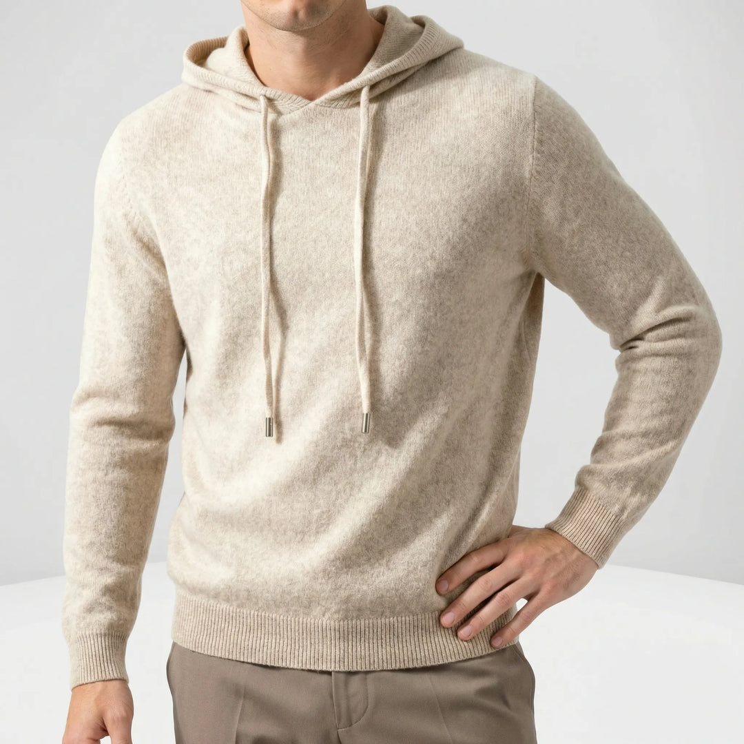 Heren minimalistische luxe trui Leo. Comfortabele en stijlvolle pullover voor casual wintermode. Tijdloos design.