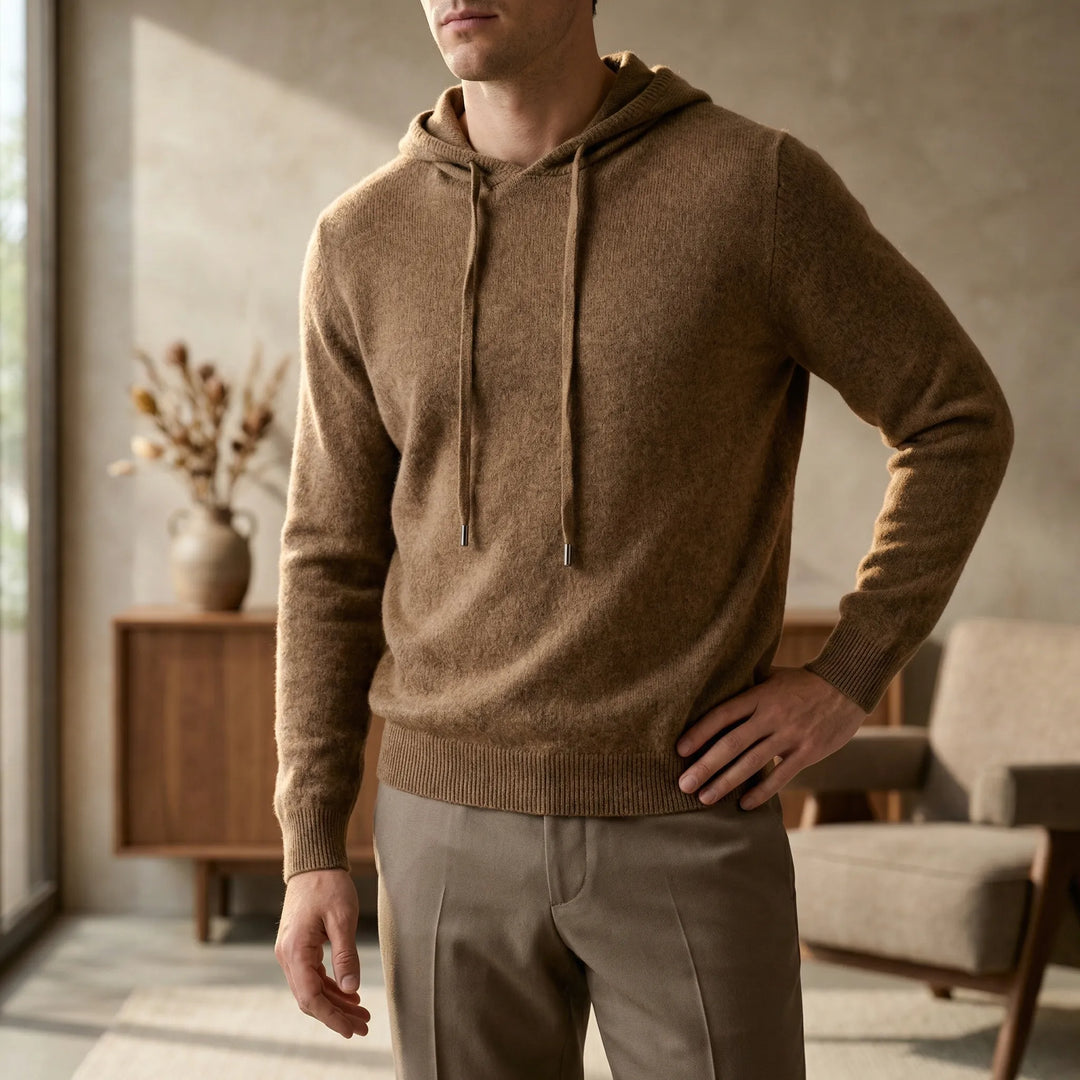 Heren minimalistische luxe pullover Leo. Comfortabele en stijlvolle trui voor elke dag, ideaal voor herfst/winter.