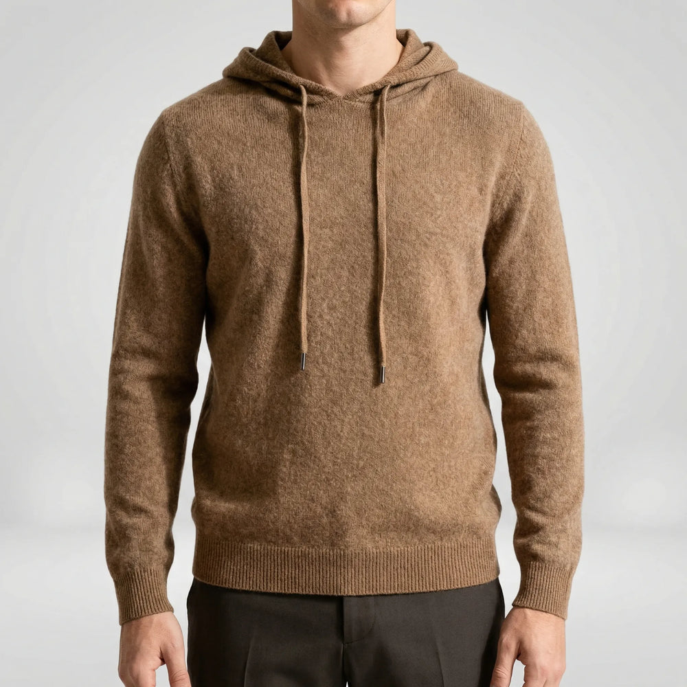 Zachte, comfortabele heren minimalistische trui Leo. Perfecte luxe pullover voor dagelijks gebruik en casual outfits.