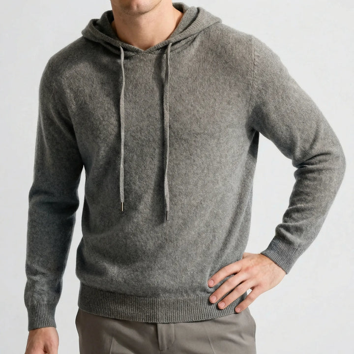 Elegante heren luxe trui Leo, minimalistisch en veelzijdig. Comfortabele pullover voor herfst- en wintermode.