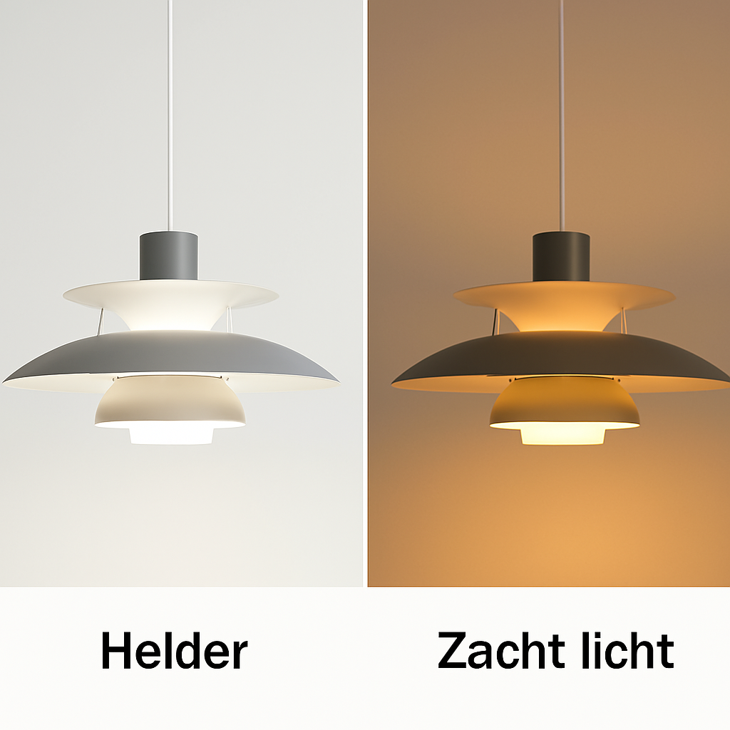Moderne plafondverlichting: ronde dimbare LED lamp, energiezuinig en stijlvol design.