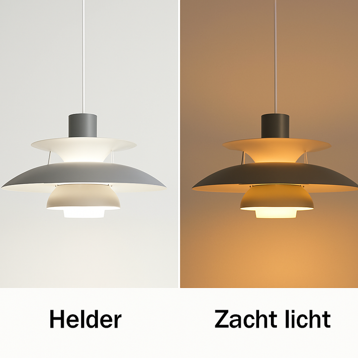 Moderne plafondverlichting: ronde dimbare LED lamp, energiezuinig en stijlvol design.