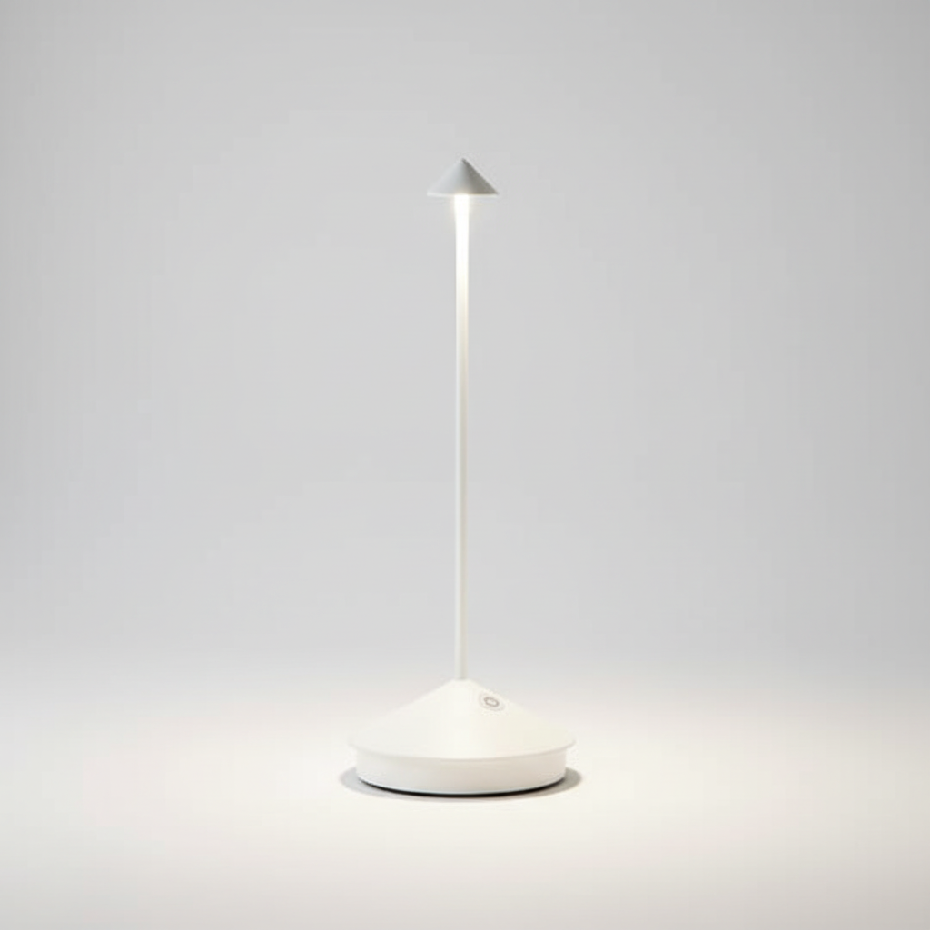 Creëer sfeer met de CalmLight draadloze LED tafellamp, dimbaar en modern.