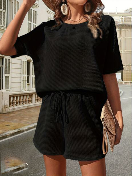 Trendy Tweedelige Set voor dames, perfecte zomeroutfit met relaxte pasvorm.