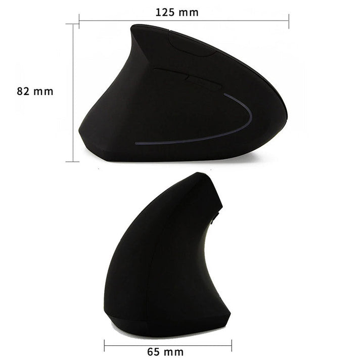 Compacte draadloze ergonomische muis, bevordert gezonde houding, ideaal voor elke thuiswerkplek.