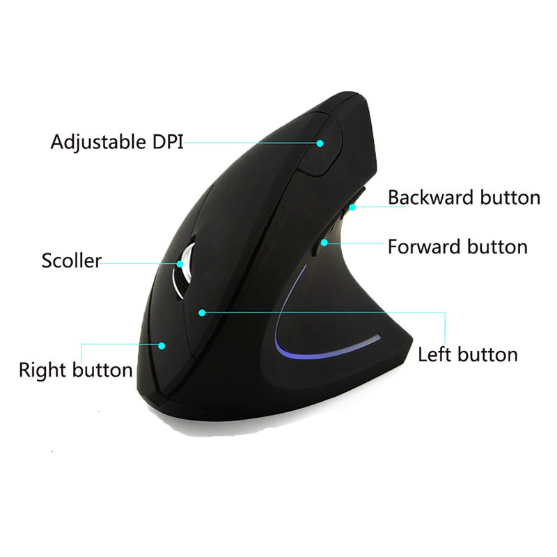 Draadloze computeraccessoire: ergonomische rsi-muis voor kantoor en thuis, voorkomt pijn.