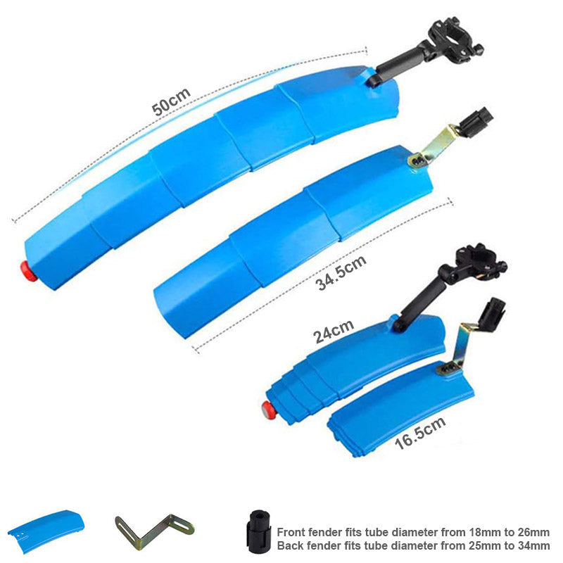 Complete fiets spatbord set met verlichting; houdt je droog en veilig tijdens elke rit.