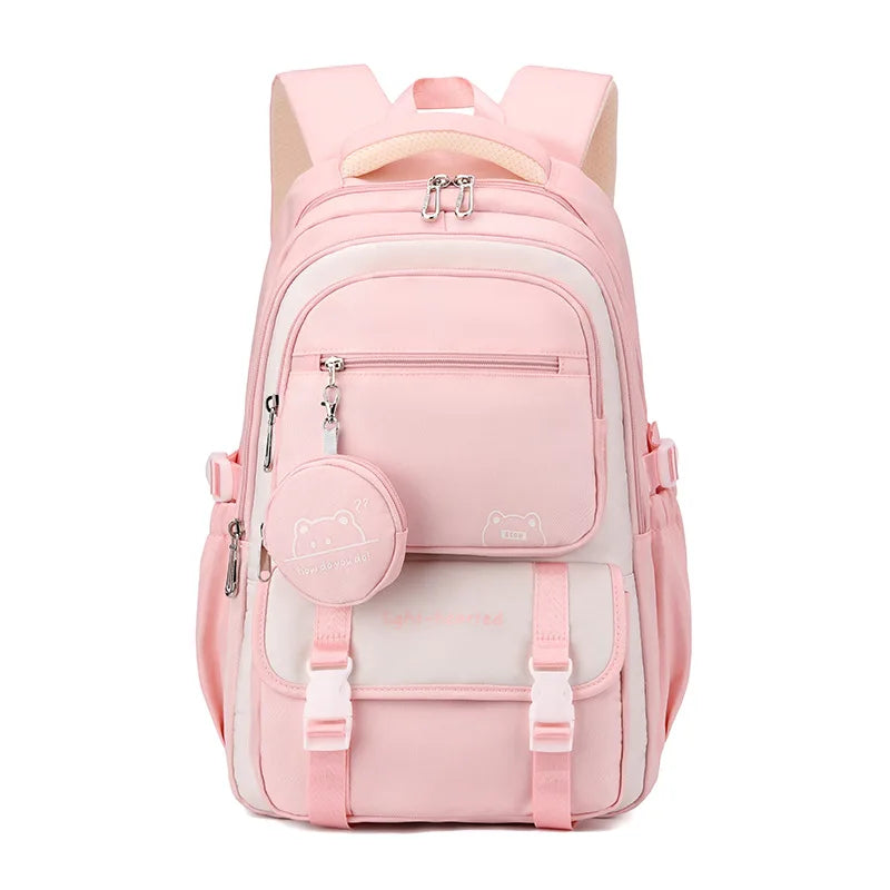 Duurzame oxford schoolrugzak in een andere kleur, ideaal voor school, reizen en dagelijks gebruik.