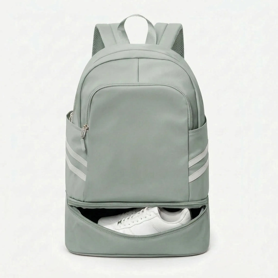 Perfect georganiseerde damesrugzak voor een actieve levensstijl: laptop, sportkleding & essentials overzichtelijk opbergen.