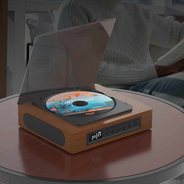 Stijlvolle draadloze CD-speler met Bluetooth audio en Type-C, perfect als home muziekspeler.