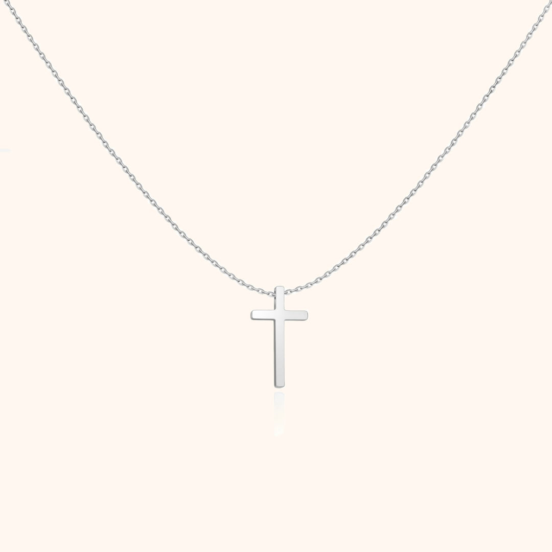Verfijnde dames kruis halsketting in zilver of goud. De elegante en minimalistische hanger past bij elke outfit.
