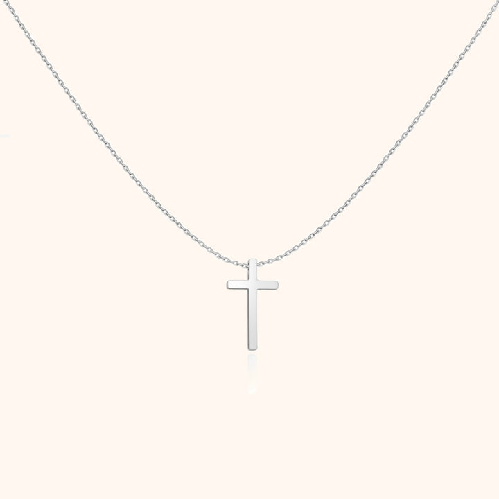 Verfijnde dames kruis halsketting in zilver of goud. De elegante en minimalistische hanger past bij elke outfit.