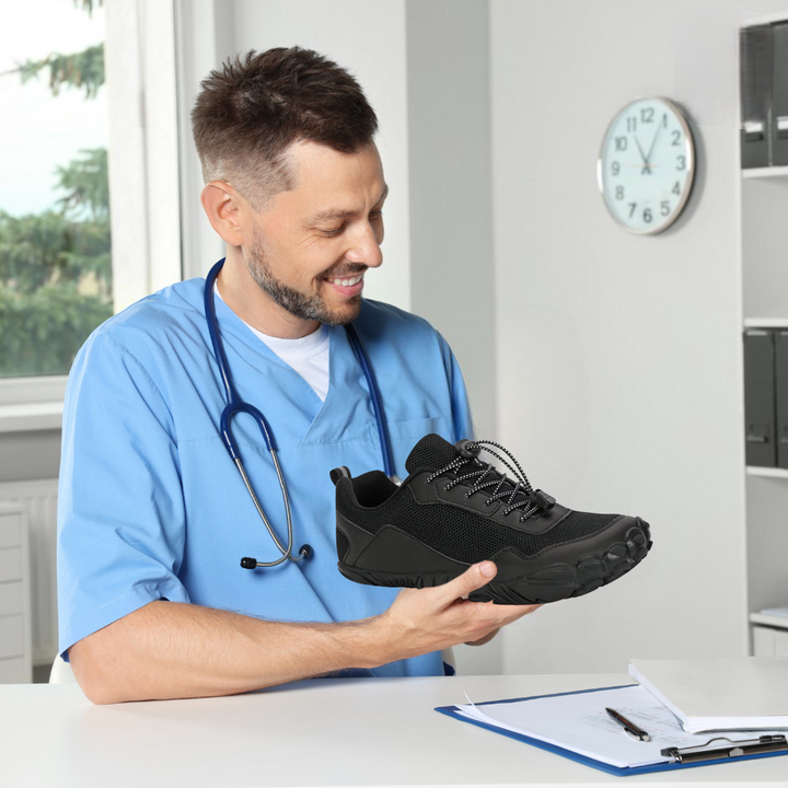 Orthopedische heren barefoot gezondheidsschoenen Lennox. Waterdicht, flexibel en comfortabel voor dagelijks welzijn.