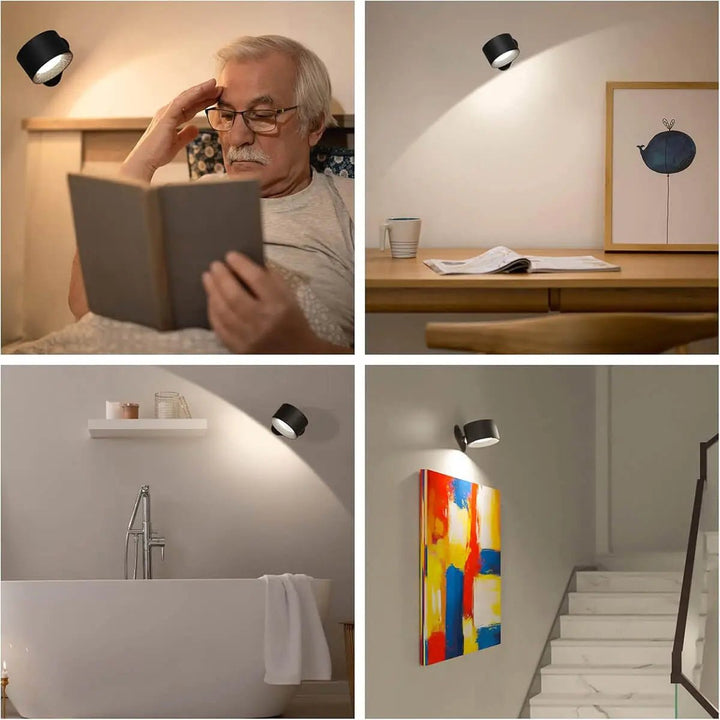 Dimbare draadloze Scandinavische wandlamp met afstandsbediening, LED verlichting voor elke kamer.