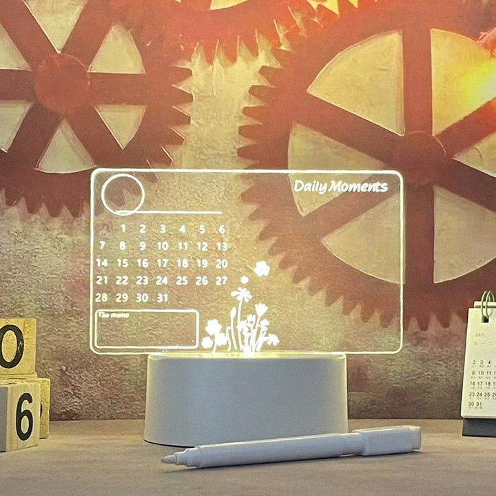 Handige USB gevoede nachtlamp, ideaal voor persoonlijke notities, herinneringen of quotes.