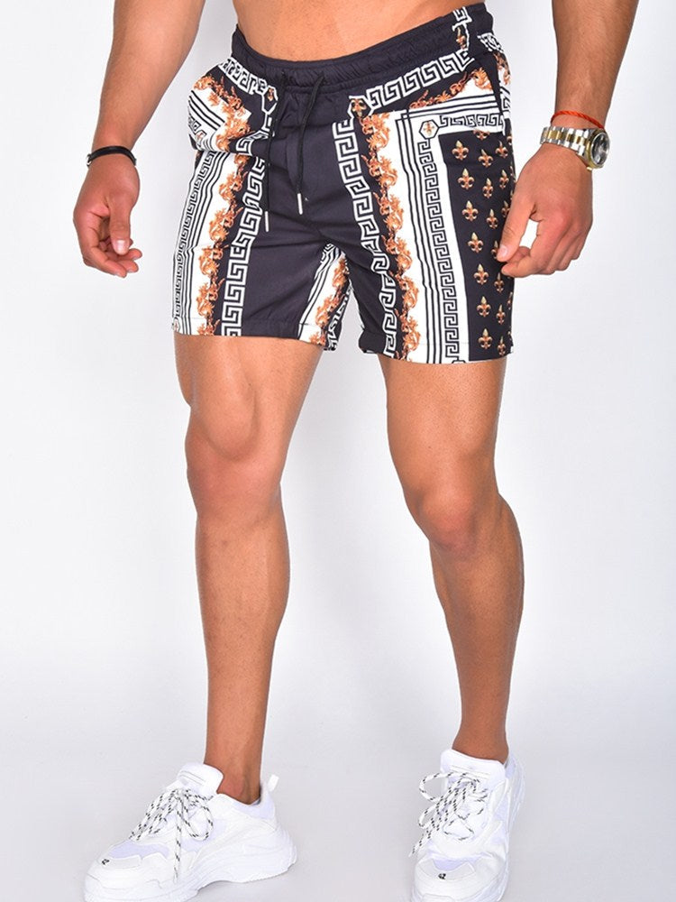Complete heren strandkleding: Hawaiiaanse blouse en short, perfect voor tropische zomerdagen.